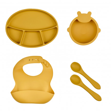 PACK REPAS SILICONE - JAUNE MIEL